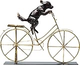 Kare Design Deko Objekt Dog With Bicycle, 35,5x44x7,5