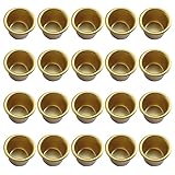 Kerzeneinsatz aus Metall für Stabkerzen Deko Kerzenständer Mini Kerzenhalter DIY Kerzenständer Kerzenhalter Gold Set für Baumkerzen,Pyramidenkerzen Tafelkerzen und Teelichter,Teelichthalter 20 Stück