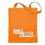 Kiwistar Dont Touch! Sonst klatsch! Tragetasche Baumwolltasche Stoffbeutel Umhängetasche Langer Henk