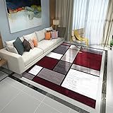 Kunsen küchenaccessoires Home Fashion Persönlichkeit Zuhause Wohnzimmer Sofa Geometrisches Blumenmuster sitzecke Wohnzimmer Teppich Red White Teppich Dekoration Wohnzimmer wohnzimmermöbel deko bü