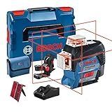 Bosch Professional 12V System Linienlaser GLL 3-80 C (1x Akku 12V, Universalhalterung BM 1, m. App-Funktion, roter Laser, max. Arbeitsbereich: 30 m, Tasche, in L-BOXX) 0601063R02