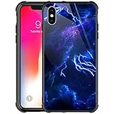 CARLOCA iPhone Xs MAX Hülle, Lightning On The Cloud, iPhone Xs MAX Hülle für Männer und Jungen, robuste stoßfeste Schutzhülle für Apple iPhone Xs MAX