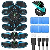 EMS Muskelstimulation Elektrostimulation ABS Trainingsgerät Professionelle USB Muskelstimulator Elektrische Bauchmuskeltrainer Massagegerät für D