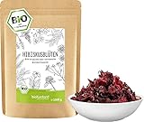 Hibiskusblüten BIO ganz und getrocknet 1000 g - Premium HIbiskus Tee - Hibiskusblütentee 100% natürlich aus biologischem Anbau - b