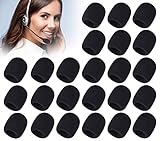 Hipeqia 24 Stück Mikrofon Schaumstoff Schutz Abdeckung Schaumstoff Mikrofonabdeckung Popschutz Mikrofon Windschutz Headset Mikrofonschutz Schaumstoff Microphone Cover, Mini Größe, Schw