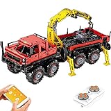 LIND Technik Ferngesteuert Geländewagen Bausteine für Articulated 8×8 Offroad Truck, Mould King 13146, 3068 Klemmbausteine 2.4Ghz/APP Technik OffRoader mit Motoren Bausatz Kompatibel mit Lego T