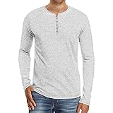 Herren Baumwoll-Polo-T-Shirt Langarm Piqué Casual Top Herren Casual Rundhalsausschnitt Lange Shirts mit V-Ausschnitt T-Shirts/Langarm-Poloshirts Baumwoll-T-Shirt mit Rundhalsausschnitt Fit T-S