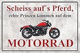 Geschenkeparadies 24 Deko Blechschild 20x30cm Scheiss auf's Pferd, echte Prinzen kommen auf dem M