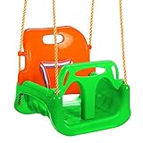 ANCHEER 3-in-1 Sitzschaukel für Kleinkinder, Kinder und Jugendliche abnehmbare aufhängende Sitz Outdoor Alter Von 6 bis 36 Monate (Grün)