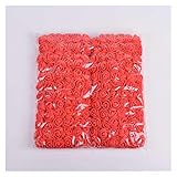 Künstliche Blumen 144pcs / Sack Mini Pe Multicolor Gefälschte Schaumstoff Rose Künstliche Blumen Günstige Weihnachtskranz Dekor für Haushochzeit DIY Neue Jahr Geschenke (Color : Red)