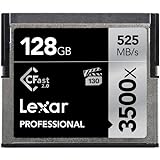 Lexar Professional 3500 x 128 GB CFast 2.0 Karte, bis zu 525 MB/s Lesen, für Cinematographen, Filmemacher, Content Creator (LC128CRBNA3500)