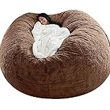 Sitzsackbezug Für Kinder Und Erwachsene Weicher Bequem Flauschig Bean Bag Covers Füllbarer Sitzsack Schlafsofa Faltbarer Lazy Bag Bezug Für Zuhause, Wohnzimmer (Ohne Füllstoff)