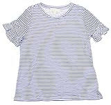 Michael Kors T-Shirt, kurzärmelig, Rundhalsausschnitt, gestreift - Weiß - Large Z