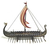 Wikingerschiff mit Drachenkopf Figur Wikingder B