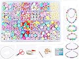 vytung 24 Arten Bunte Baby Stringing Perlen Spiel Schnürsystem Perlen Beads Spielzeug DIY Perlenschmuck für Kinder zum Basteln von Schmuck Ketten Armbändern (Color 6#)