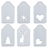Weihnachten Formen für DIY Scrapbook, Arztausstattung, Metall sterben Schnitte für Karte machen, DIY Scrapbooking und Prägung Papier Craft 6 Pcs C