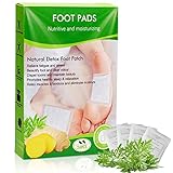 Faffooz 24 Pcs Detox Fußpflaster Natürliche Fusspflaster zur Entgiftung Fußpflegekissen Wird Verwendet, um Giftstoffe aus dem Körper zu Entfernen, Stress Abzubauen und den Schlaf zu Verb