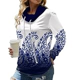 BDCUYAHSKL Langarm-Sweatshirt Mit Rollkragen Und Karomuster FüR D
