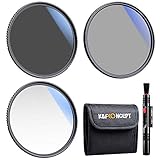 K&F Concept Filter Set 52mm Filter Kit MC UV Filter+ Polfilter (CPL)+Neutral Dichte Graufilter(ND4)