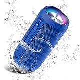 Bluetooth Lautsprecher Tragbarer, Verbesserter IP67 Wasserschutz, 24 Watt Wireless 360° Sound Kabelloser Lautsprecher mit eingebautem Mikrofon, für iOS, Android, TV - B