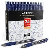 Arteza Gelstifte, 24 blaue Kugelschreiber mit Geltinte, Gelschreiber mit einziehbarer 0,7 mm Stiftspitze, hochwertige Gelroller für Bürob