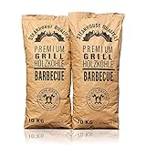 Knight's Firewood 20 kg (2x10kg) Grillkohle Premium Holzkohle Grillholzkohle Restaurantholzkohle Steakhausk