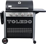 Activa Gasgrillwagen Toledo 500 Gasgrill, schwarz, 127 x 48 x 108