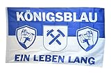 Flaggenfritze Fahne/Flagge Gelsenkirchen - Königsblau EIN Leben lang + gratis Stick