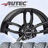 4 Winter Kompletträder Mercador 6,5x17 ET 44 5x112 schwarz mit 205/55 R17 91H Continental WinterContact TS 850 P MO M+S 3PMSF