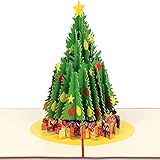 PaperCrush® Pop-Up Karte Weihnachtsbaum - 3D Weihnachtskarte mit Tannenbaum für Kinder, Frauen und M