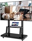 BNFD Upgraded Mobile Tv Stand for 65-32 Inch TV Pedestal TV Stand Heavy Duty Rolling TV Cart with Wheels & Storag
