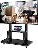 BNFD Upgraded Mobile Tv Stand for 65-32 Inch TV Pedestal TV Stand Heavy Duty Rolling TV Cart with Wheels & Storag