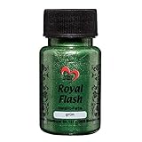Royal Flash, Acryl-Farbe, metallic, mit feinsten Glitzerpartikeln, 50 ml (grün)