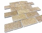 Tiles R Us Noce Chocolate Travertine Mosaikfliesen, 2 x 4, 8 Bögen, Schokoladenb