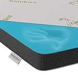 INNOCENT® Gel-Schaum Bambus Topper 180 x 200 cm | 3D-Air-Flow | Viskoelastische Matratzenauflagen 5cm Höhe | Memory Foam Matratzenschoner | für Matratzen & Boxspringbett gegen Rück