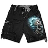 Spiral Flaming Spine Vintage Shorts schwarz S