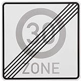 ORIGINAL Verkehrszeichen * ENDE 30 Zone * für 40 Geburtstag Geschenk Verkehrsschild Schild Strassenschild Straßenzeichen Geburtstagsschild Schilder mit RAL Gü