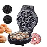 Muffinmaschine,Donut 2 in 1, Waffeleisen, Sandwichmaker mit Abnehmbaren Tellern, Antihaft-Backform, Verwendet in Haushaltsküchen, Geschenken, 600W