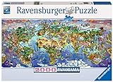 Ravensburger Puzzle 16698 - Wunder der Welt - 2000 Teile Puzzle für Erwachsene und Kinder ab 14 Jahren, Puzzle-Weltkarte im Panorama-F