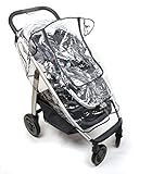 DURAGADGET Universal Regenschutz mit Belüftungstaschen & transparenten Frontfenster und Seitenteilen – kompatibel mit Hauck Shopper Neo II Kinderwagen (149072)