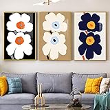 Blume Nordic Poster Moderne Wand Bilder Bilder Kunstdrucke Wohnkultur Moderne Leinwand GemäLde Bunte Pflanze FüR Wohnzimmer Dekor 40x60cm * 3 Kein R
