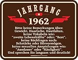 Original RAHMENLOS Deko Blechschild als Geschenk zum 60. Geburtstag