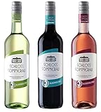 Schloss Sommerau Alkoholfreier Wein 3er Paket - Weisswein, Rotwein, Rosewein ohne Alkohol (3 x 750ml)