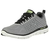 Skechers Herren The Happs-Flex Advantage 2.0 Sneaker, Grau (Light Grey/Black), 44 EU