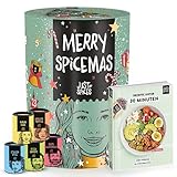 Just Spices Großer Gewürz Adventskalender 2021 I Weihnachtskalender mit 24 Gewürzmischungen + brandneues Kochbuch I Hochwertige Gewürze als Geschenk für Männer und Frauen I insgesamt 4,5 kg