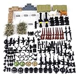 LDB SHOP Militär Waffen Spielzeug, Militär Armee Waffen und Zubehör Set, Soldaten Figuren Militärblock Bauspielzeug Kompatibel mit Lego Figuren, Bausteine Spielzeug für Kinder Jung