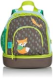 LÄSSIG Kinderrucksack mit Brustgurt Kindergartentasche Kindergartenrucksack 27 cm, 4,5 Liter oben, 1,5 Liter unten, 3 Jahre/Mini Backpack Little Tree Fox