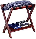 NICETOW Luggage Stand Folding Luggage Rack Luggage Rack, Luggage Rack, Folding Solid Wood Suitcase Holder Rack, Luggage Shelf Suitcase Backpack Rack for Home, Bedroom & T