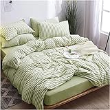 ASDWA Tröster Queen Bettwäsche Set Jersey Knit Quilt/Bettbezug Set Queen T-Shirt Baumwolle Super Weich Bequem 4 Stücke Bettwäsche Set King Baumwolle Bettbezug
