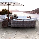 Terrassenplatte Pollux Beige Balkonfliesen Bodenfliesen Feinsteinzeug Gartenwelt 60x60